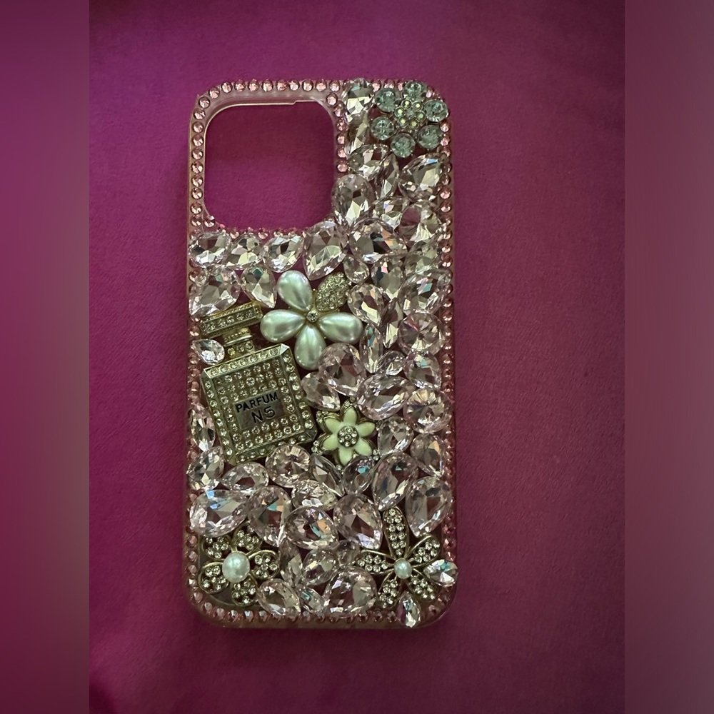 PARFUM N5 DIAMOND PHONE CASE FOR IPHONE 14 PRO MAX